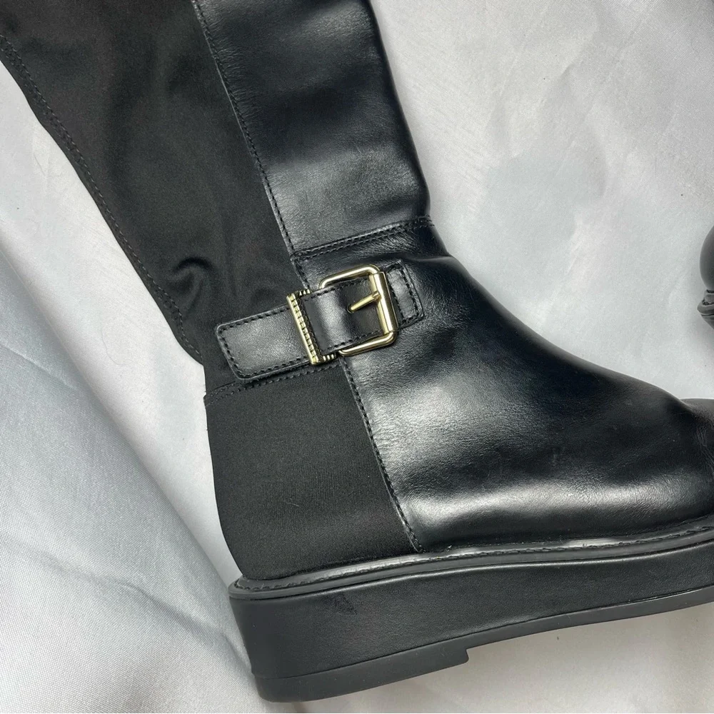 Dolce Vita Ember Black Leather Over-the-Knee Boots Size 6.5